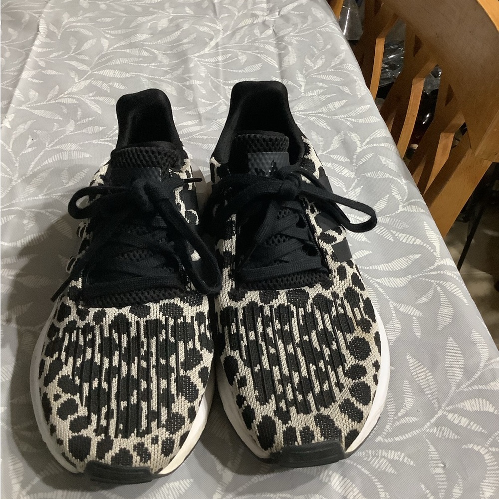 adidas Black and White Athletic Shoes